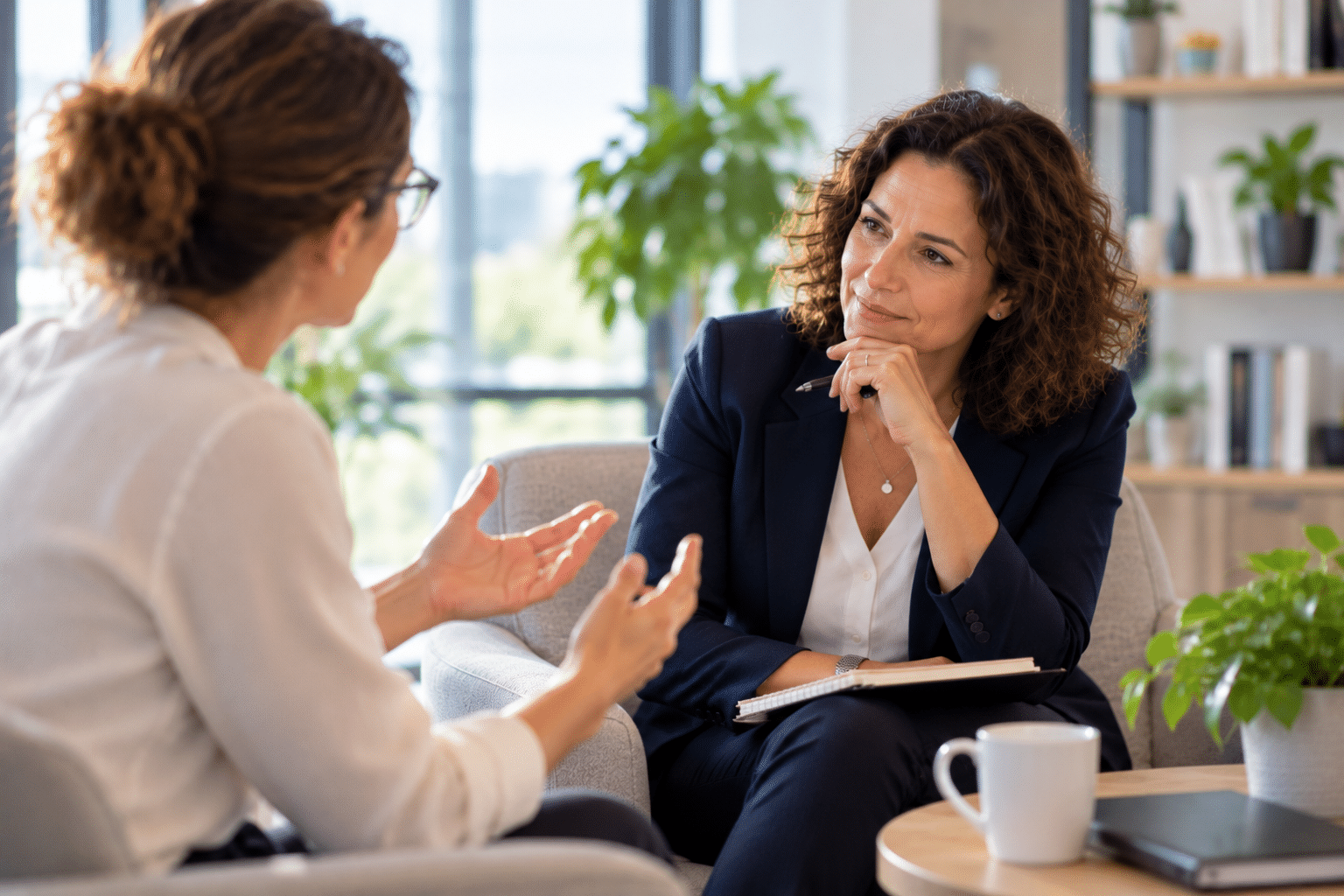 Échange confidentiel en coaching